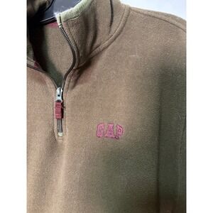 Vintage 90s Brown Gap Quarter Zip Pullover Large